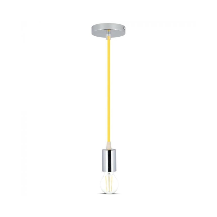 Kabl za napajanje 1xE27/60W/230V žuta/sjajni krom