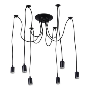 Kabl za napajanje 6xE27/60W/230V pauk crno