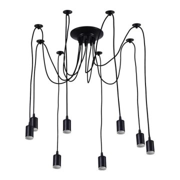 Kabl za napajanje 8xE27/60W/230V pauk crno