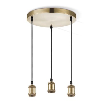 Kabl za napajanje VINTAGE 3xE27/60W/230V mesing