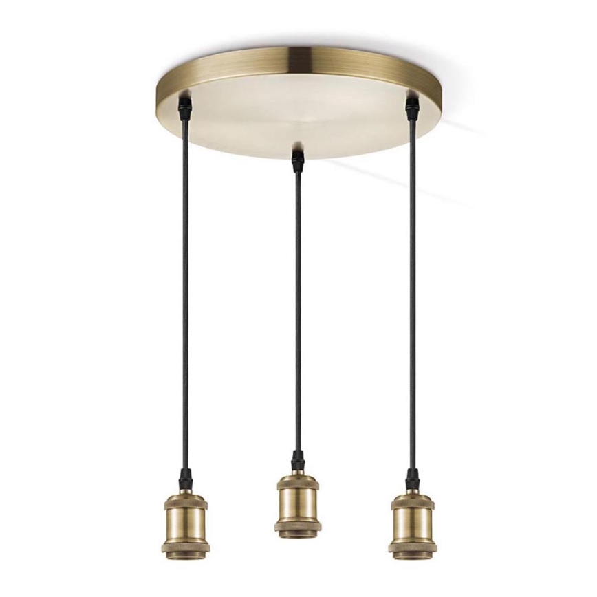 Kabl za napajanje VINTAGE 3xE27/60W/230V mesing