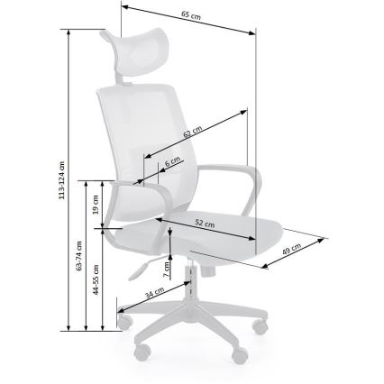 Kancelarijska ergonomska stolica ARSEN siva