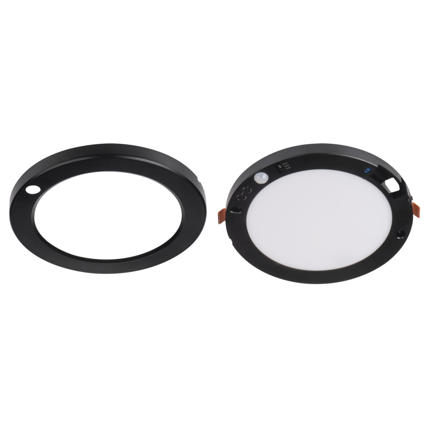 LED Plafonska/ugradbeni Lampa sa senzorom pokreta 2u1 ERGA LED/17W/230V 3000/4000/6500K crno