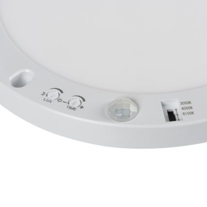 LED Plafonska/ugradbeni Lampa sa senzorom pokreta 2u1 ERGA LED/17W/230V 3000/4000/6500K bela