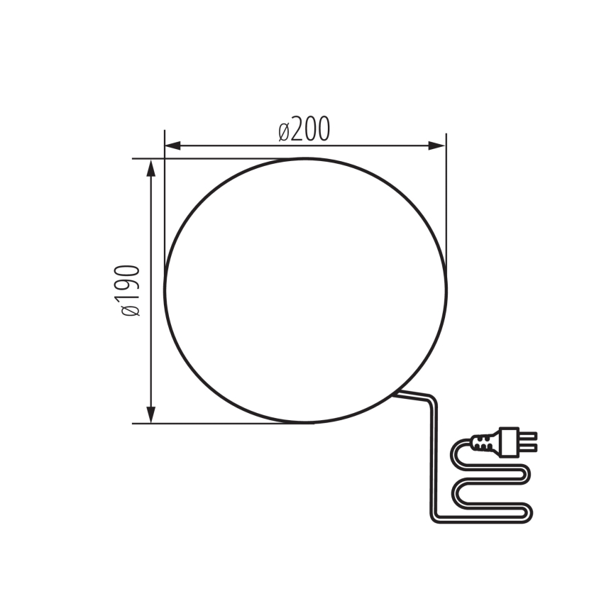 Spoljašnja lampa STONO 1xE27/15W/230V prečnik 20 cm IP65