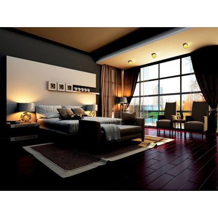 Ugradno stropno spot svetlo SPAG GU10/35W crno/zlatno