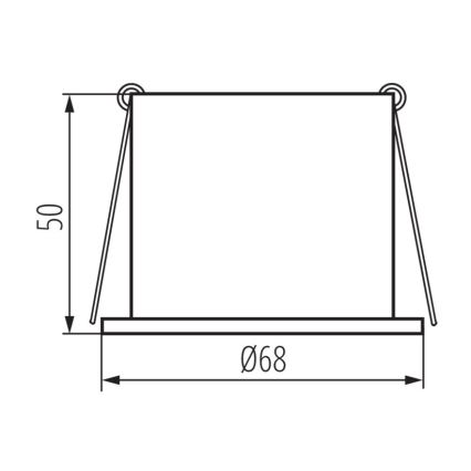 Ugradbena lampa SPAG GU10/35W crno/zlatna