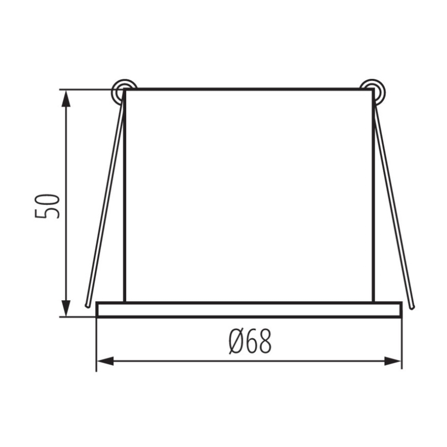 Ugradbena lampa SPAG GU10/35W crno/zlatna