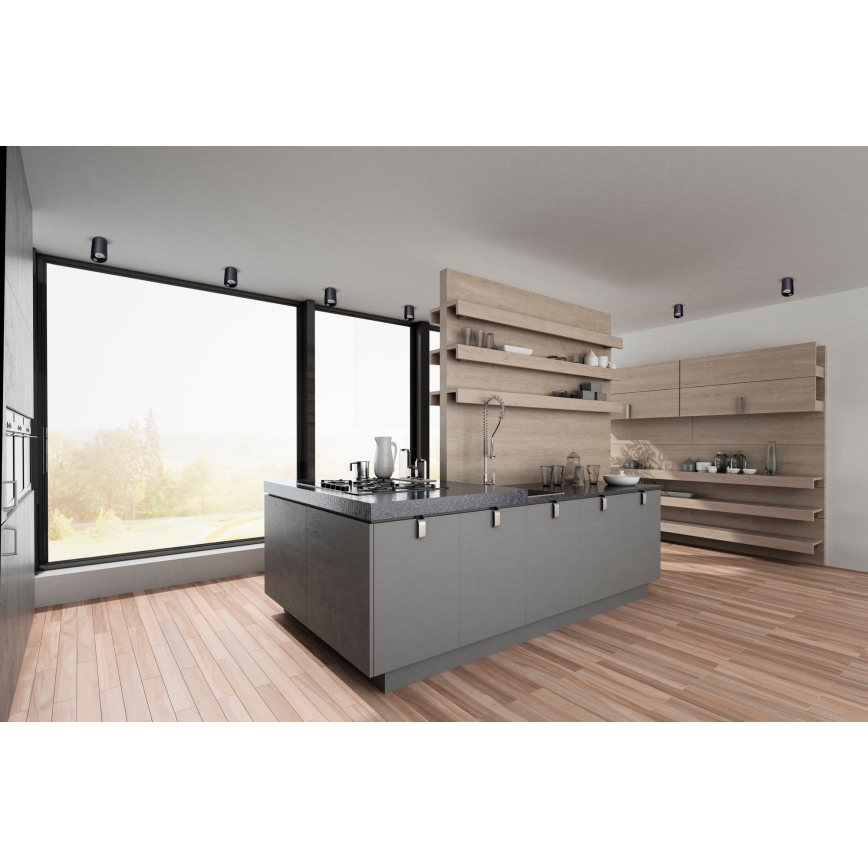 Plafonjera RITI 1xGU10/25W/230V crno