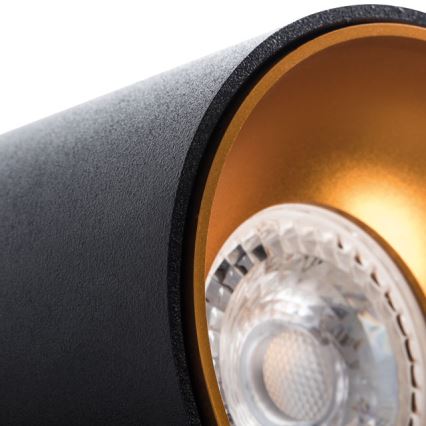 Reflektorska lampa RITI 1xGU10/10W/230V crno/zlatna