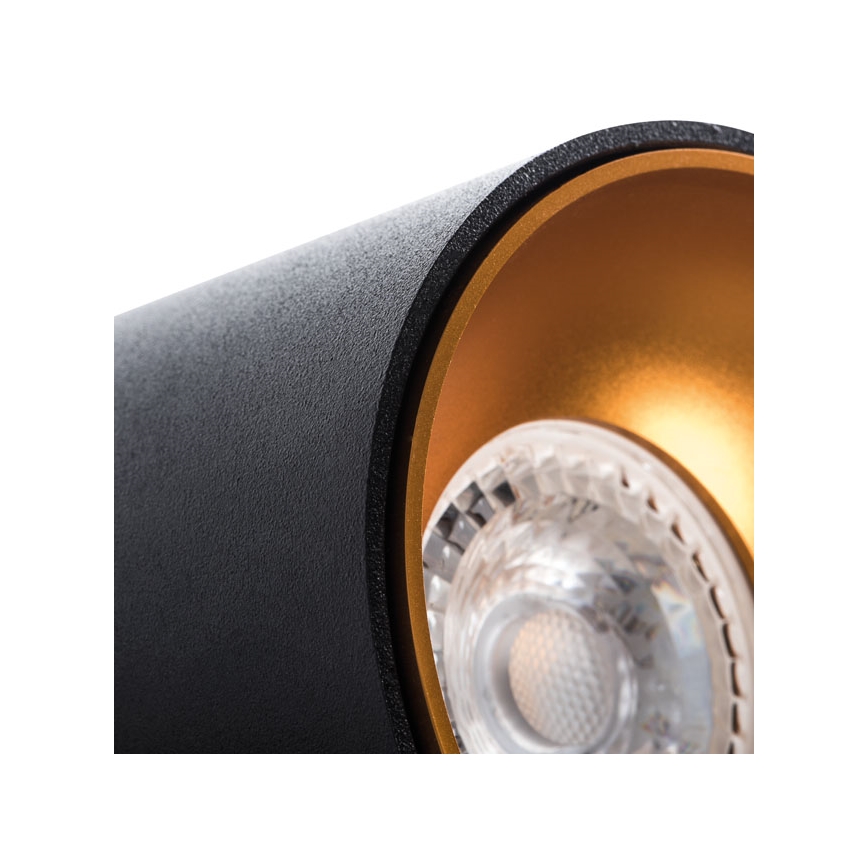 Reflektorska lampa RITI 1xGU10/10W/230V crno/zlatna