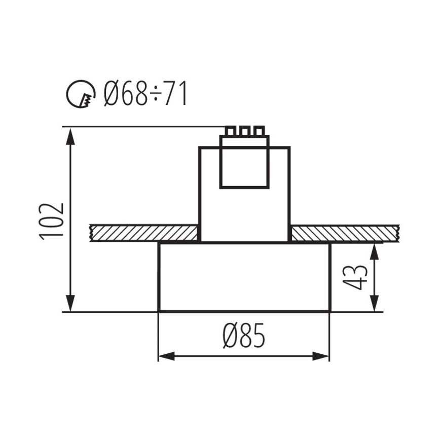 Ugradbena lampa MINI RITI 1xGU10/25W/230V bela