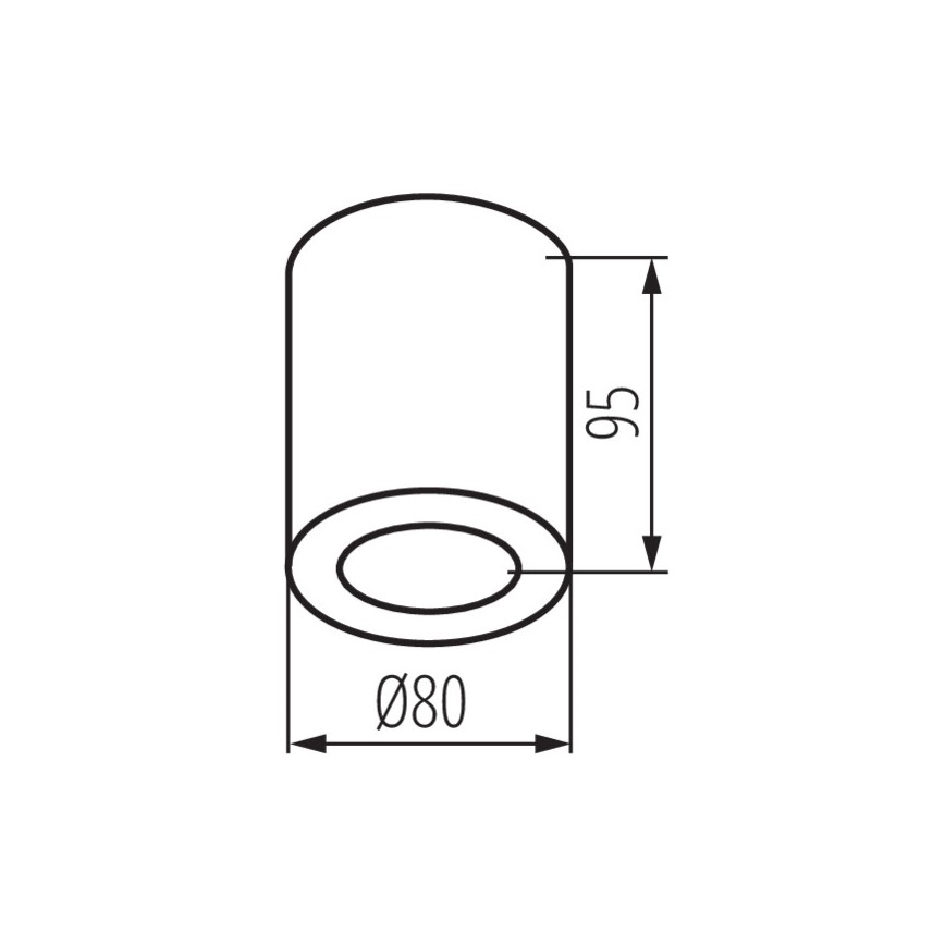 Plafonjera za kupatilo SANI 1xGU10/10W/230V IP44 mat krom