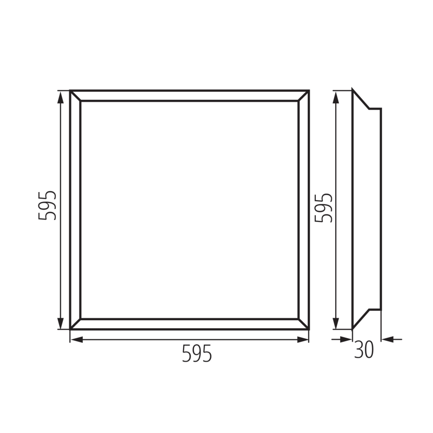 LED Ugradbeni panel BAREV ECO LED/36W/230V 4000K 60x60 cm
