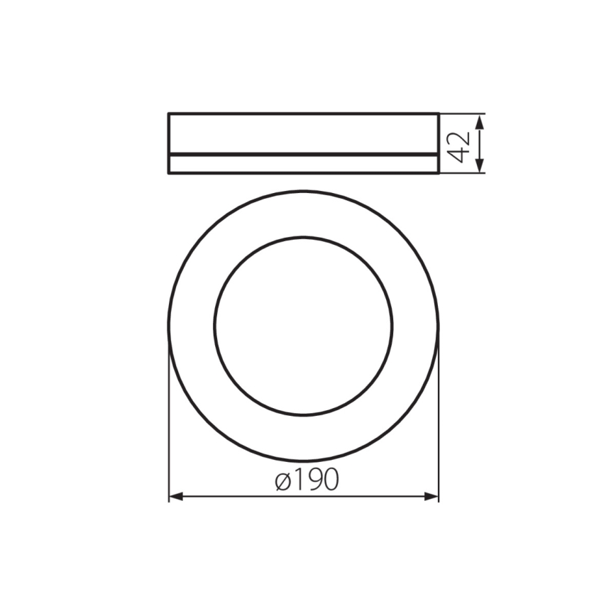 LED Spoljašnja plafonjera TURA LED/15W/230V 4000K IP54 crno