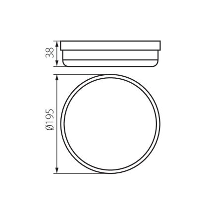 LED Plafonjera za kupatilo TOLU LED/18W/230V 4000K IP54 bela