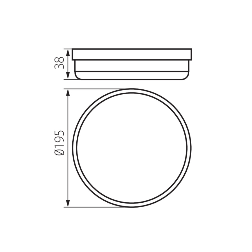 LED Plafonjera za kupatilo TOLU LED/18W/230V 4000K IP54 bela