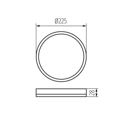 LED Plafonjera za kupatilo AZPO LED/11,8W/230V pr. 22,5 cm IP54 bela