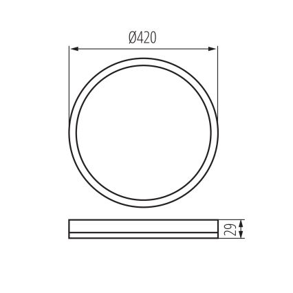 LED Plafonjera za kupatilo AZPO LED/22W/230V pr. 42 cm IP54 bela