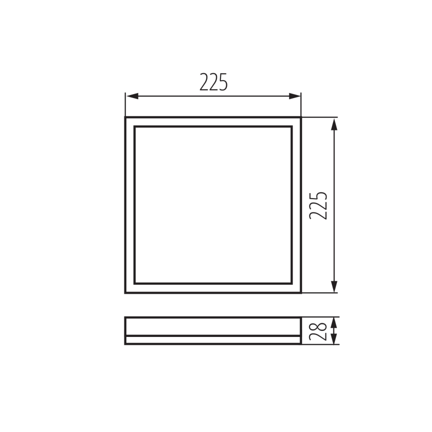 LED Plafonjera za kupatilo AZPO LED/12,3W/230V IP54 crno