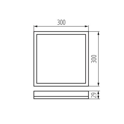LED Plafonjera za kupatilo AZPO LED/17,5W/230V IP54 crno