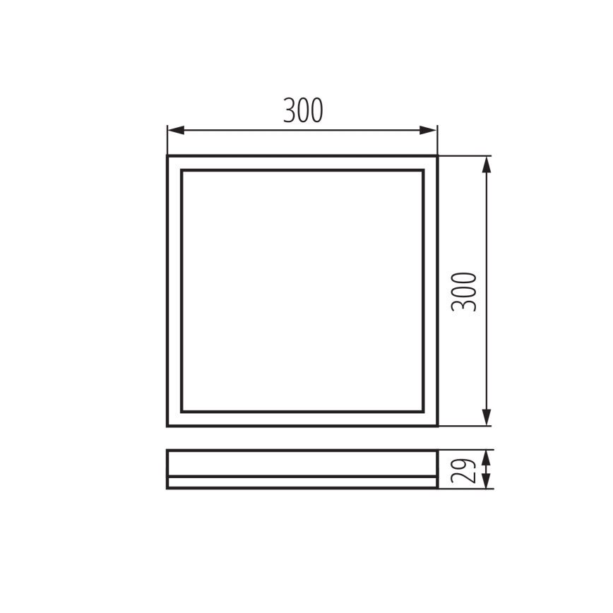 LED Plafonjera za kupatilo AZPO LED/17,5W/230V IP54 crno