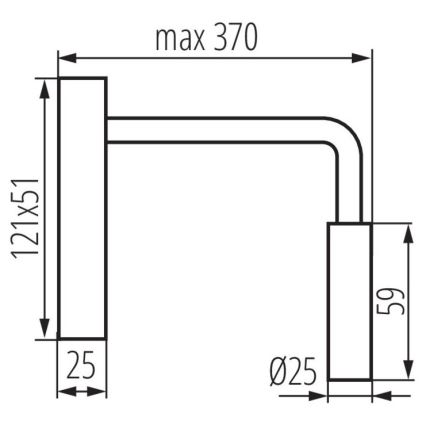 LED Zidna lampa TONIL LED/2,7W/230V crno