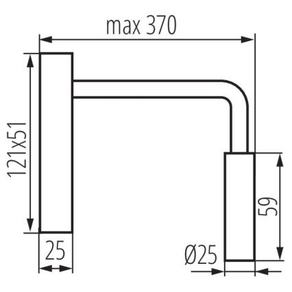 LED Zidna lampa TONIL LED/2,7W/230V bela