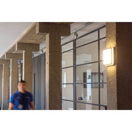 LED Spoljašnja lampa sa senzorom BENO LED/18W/230V 4000K IP54 antracit
