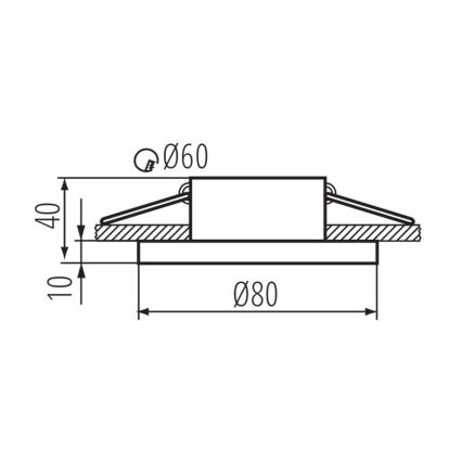 Kupaonsko ugradno svetlo FLINI 10W IP44 crno