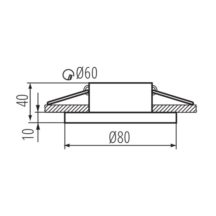 Kupaonsko ugradno svetlo FLINI 10W IP44 crno