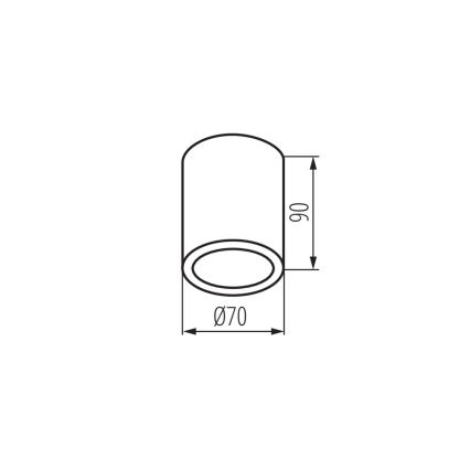 Kanlux 33362 - Spoljašnja reflektorska lampa AQILO 1xGU10/7W/230V IP65 antracit