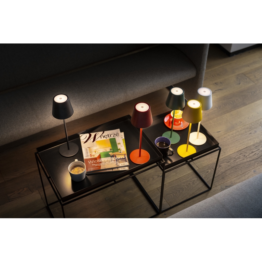 LED Prigušiva punjiva stona lampa INITA LED/1,2W/1800 mAh IP54 crveno