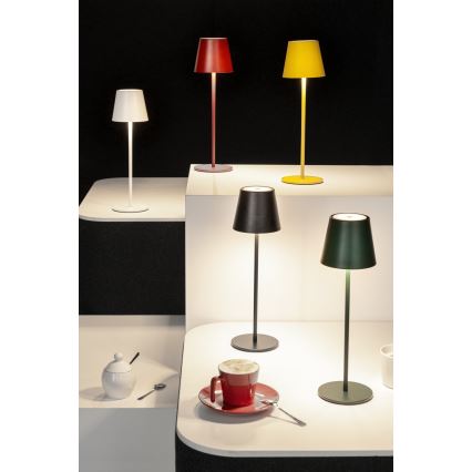 LED Prigušiva punjiva stona lampa INITA LED/1,2W/1800 mAh IP54 crveno