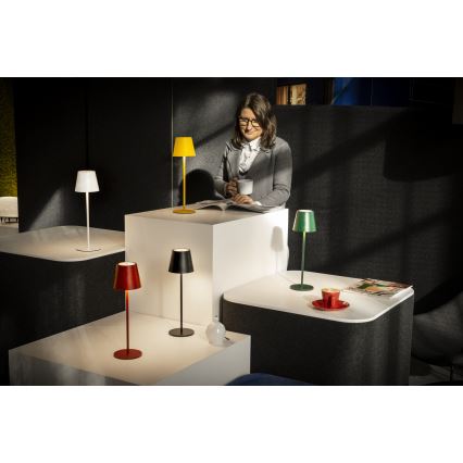 LED Prigušiva punjiva stona lampa INITA LED/1,2W/1800 mAh IP54 crveno
