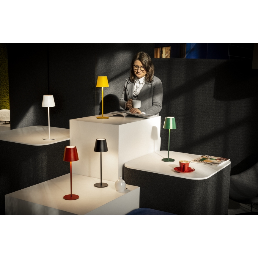 LED Prigušiva punjiva stona lampa INITA LED/1,2W/1800 mAh IP54 crveno
