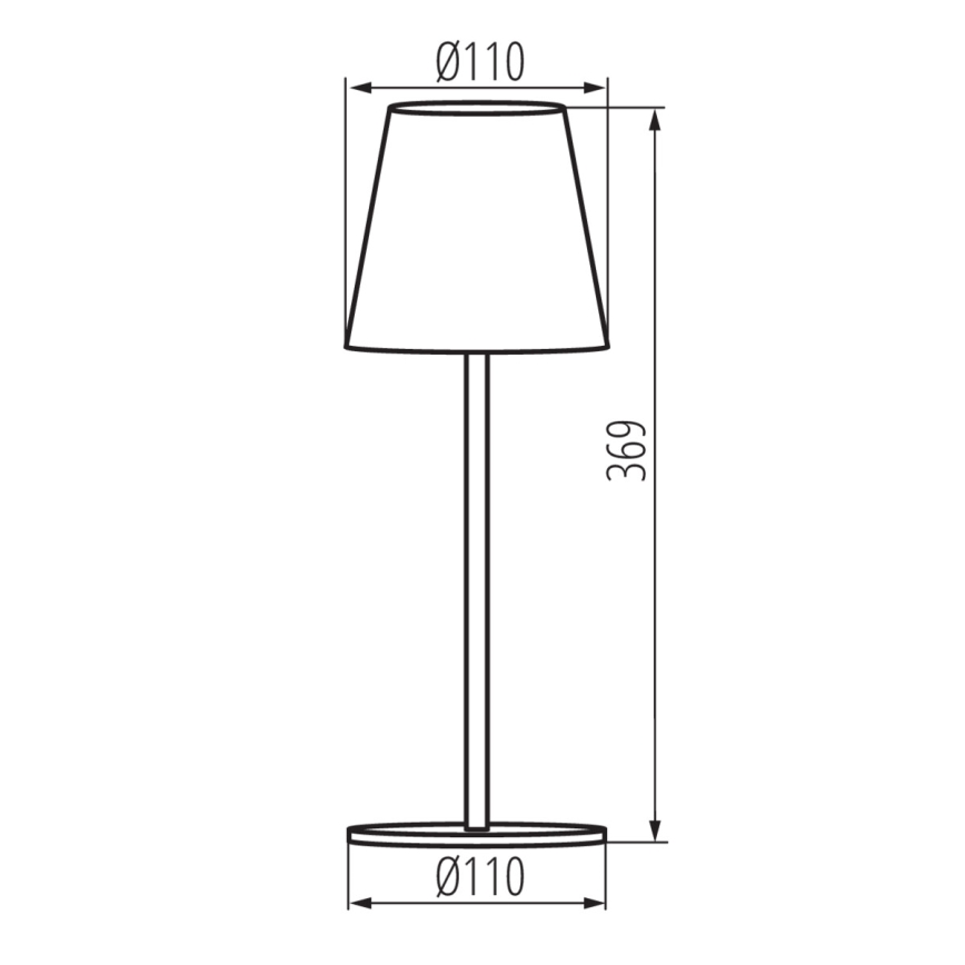 LED Prigušiva punjiva stona lampa INITA LED/1,2W/1800 mAh IP54 crveno
