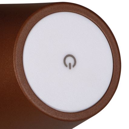 LED Prigušiva punjiva stona lampa INITA LED/1,2W/1800 mAh IP54 braon