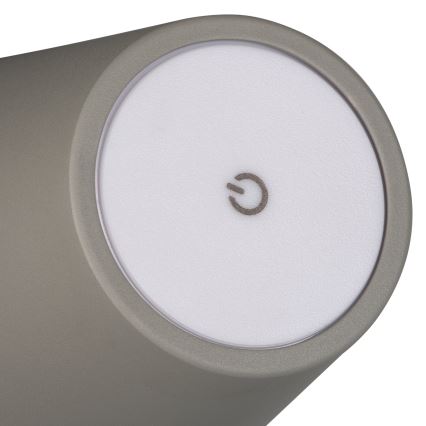 LED Prigušiva punjiva stona lampa INITA LED/1,2W/1800 mAh IP54 sivo