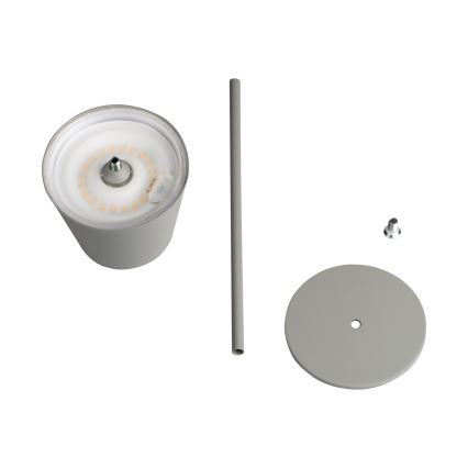 LED Prigušiva punjiva stona lampa INITA LED/1,2W/1800 mAh IP54 sivo