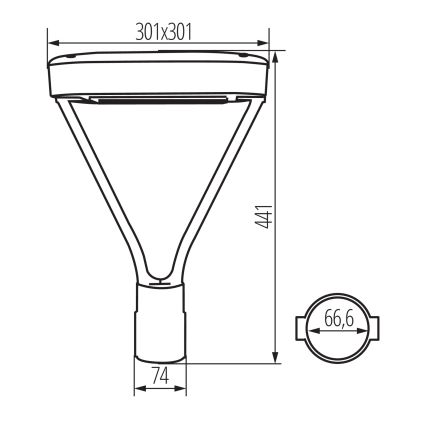 LED Ulična svetiljka PARCOLI LED/30/40/50W/230V 3000/4000/6500K IP66 sivo