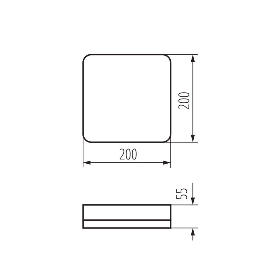 LED Radna plafonjera IPER LED/19W/230V IK10 IP65 uglast bela