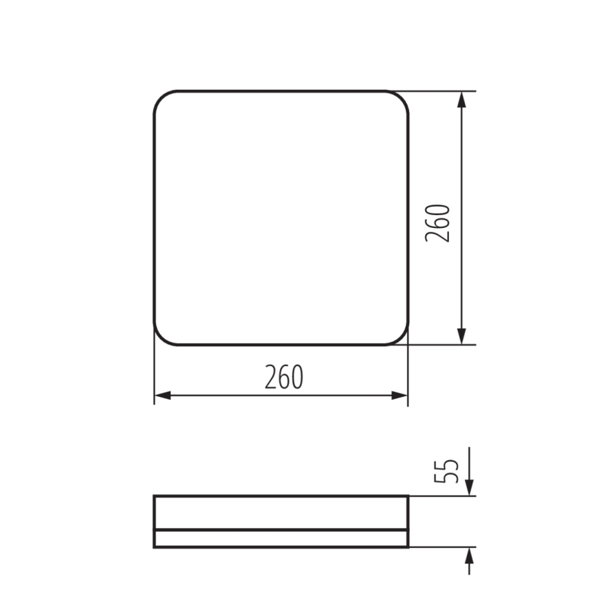 LED Radna plafonjera IPER LED/26W/230V IK10 IP65 uglast bela