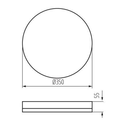LED Radna plafonjera sa senzorom pokreta IPER LED/35W/230V IK10 IP65 okrugli bela