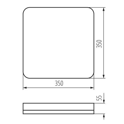 LED Radna plafonjera sa senzorom pokreta IPER LED/35W/230V IK10 IP65 uglast bela