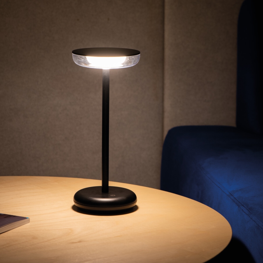 Kanlux 37311 - LED Prigušiva punjiva lampa FLUXY LED/1,7W/1800 mAh IP44 crno