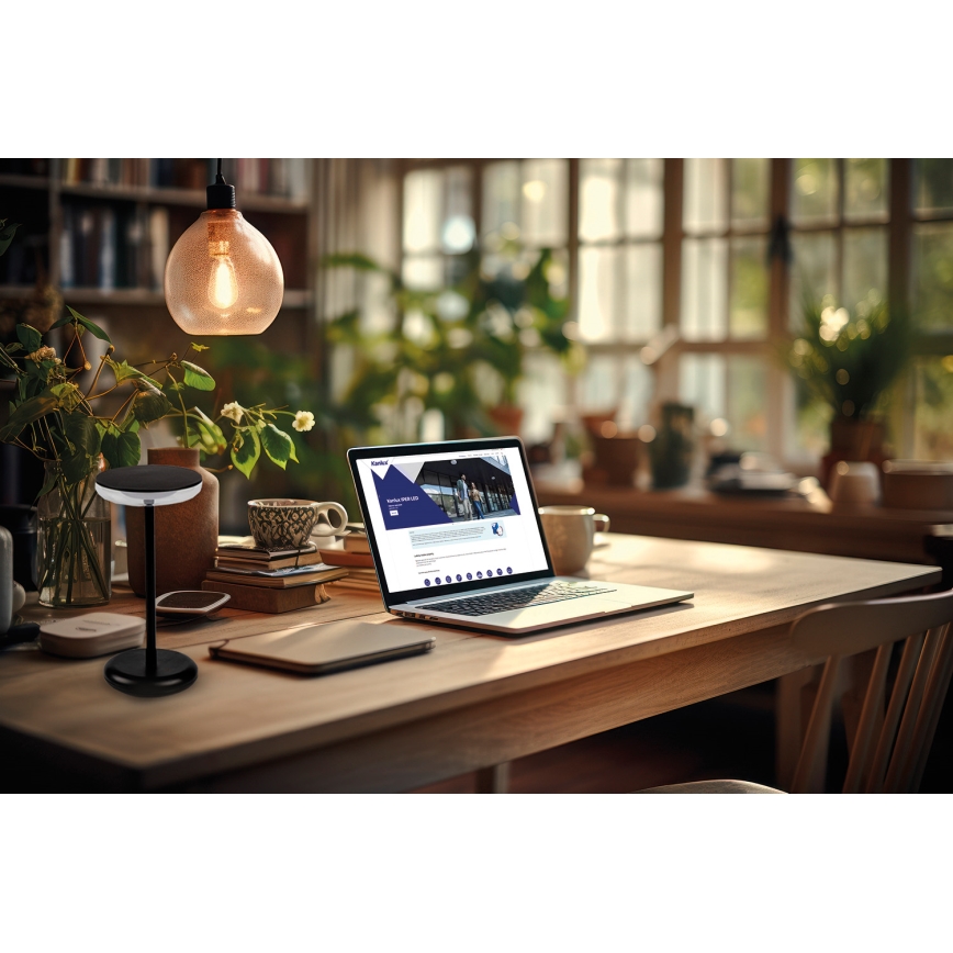 Kanlux 37311 - LED Prigušiva punjiva lampa FLUXY LED/1,7W/1800 mAh IP44 crno