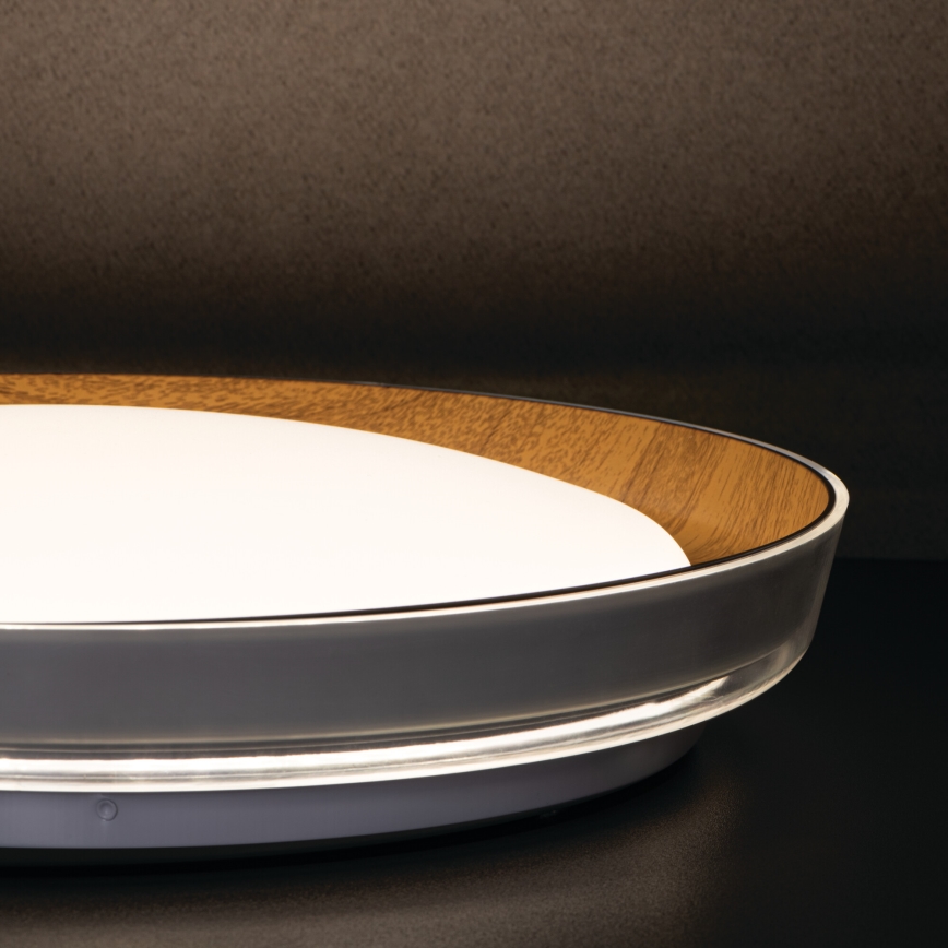 LED Plafonjera NIFU LED/17,8W/230V pr. 43 cm bela/braon