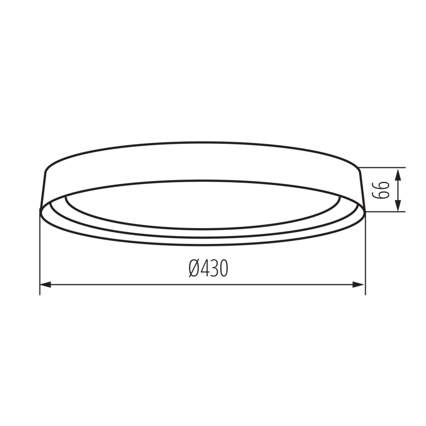LED Plafonjera NIFU LED/17,8W/230V pr. 43 cm bela/braon