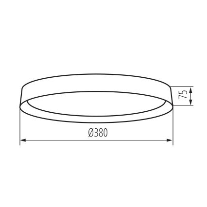 LED Plafonjera SOLN LED/17,5W/230V pr. 38 cm bela/zlatna